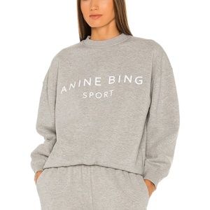 Anine Bing Sport Evan Sweatshirt in Heather Grey